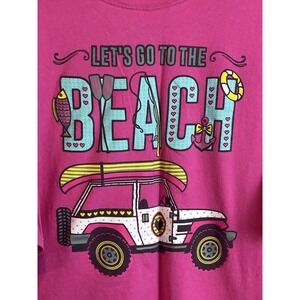 Beach Girl By Southern Y'all Sz 2XL Pink‎ Let's Go To The Beach Jeep